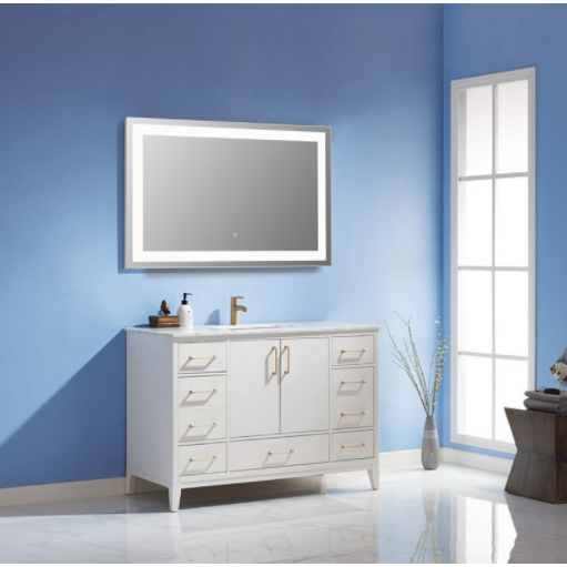 Load image into Gallery viewer, Altair  Genova 48” Rectangle Frameless Modern LED Bathroom Vanity Mirror 744048-LED-NF
