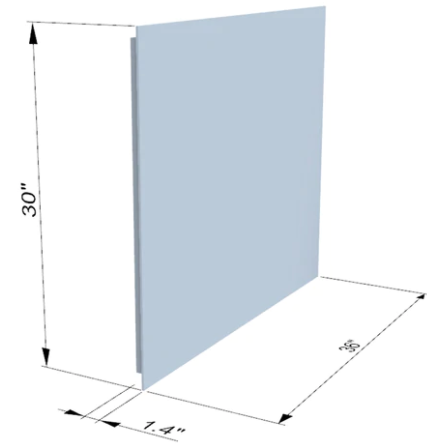 Altair Genova 36” Rectangle Frameless Modern LED Bathroom Vanity Mirror 744036-LED-NF