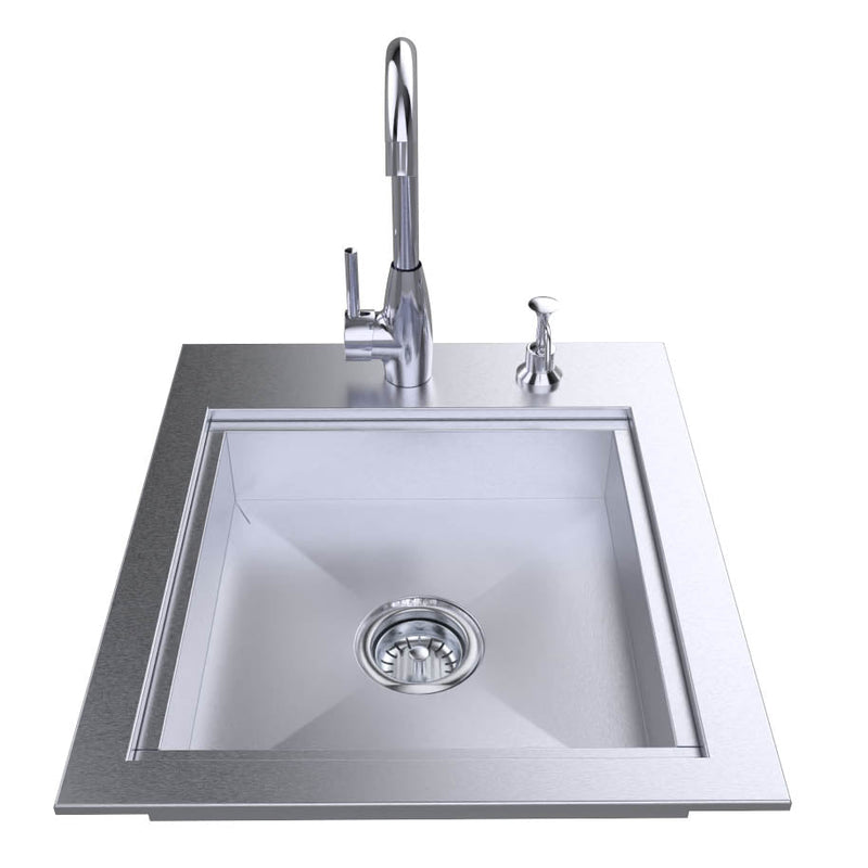 Load image into Gallery viewer, Sunstone 20" ADA Compliant Sink with Cover &amp; Hot/Cold Faucet ADASK20
