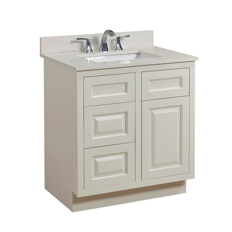 Load image into Gallery viewer, Altair 31" Stone effects Vanity Top in Milano White with White Sink 61031-CTP-MW
