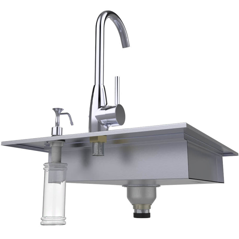 Load image into Gallery viewer, Sunstone 20" ADA Compliant Sink with Cover &amp; Hot/Cold Faucet ADASK20
