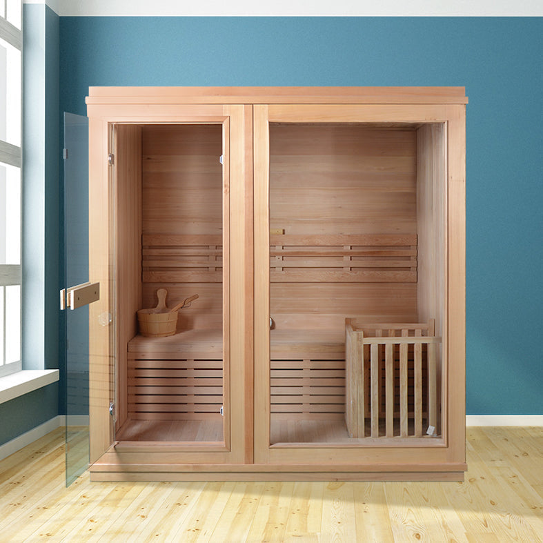 Load image into Gallery viewer, SAUNA EVOLUTION®  Finland Traditional Indoor Wooden Sauna Glass 07
