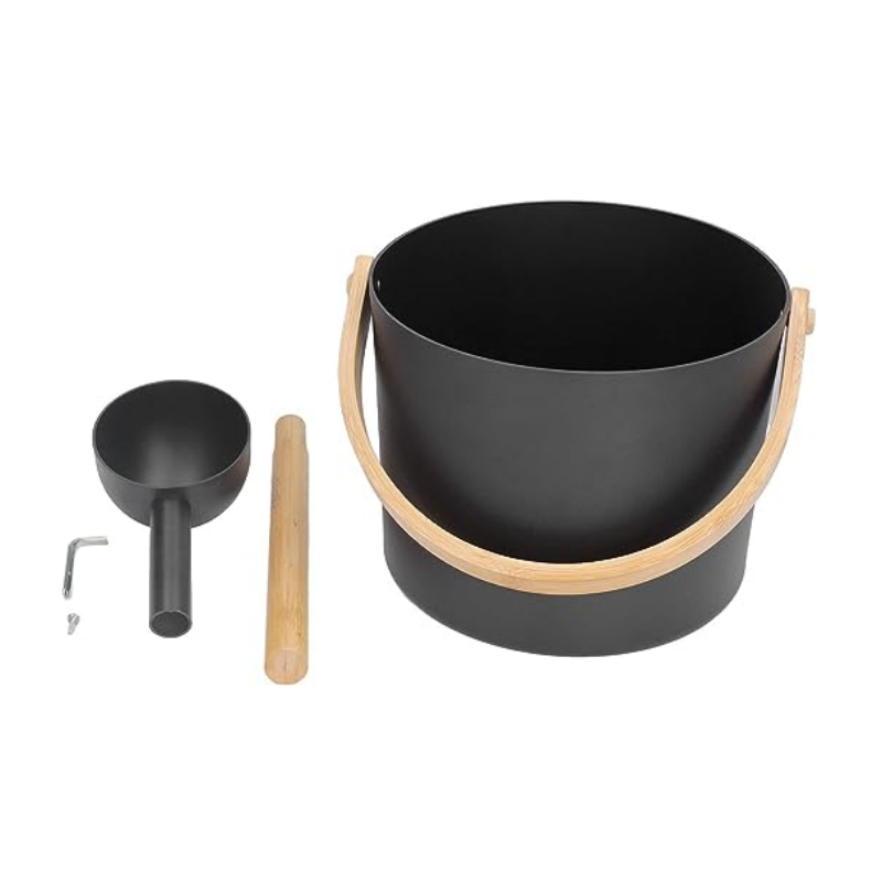 Load image into Gallery viewer, SAUNA EVOLUTION®  Large capacity Aluminum sauna bucket set (with spoon)
