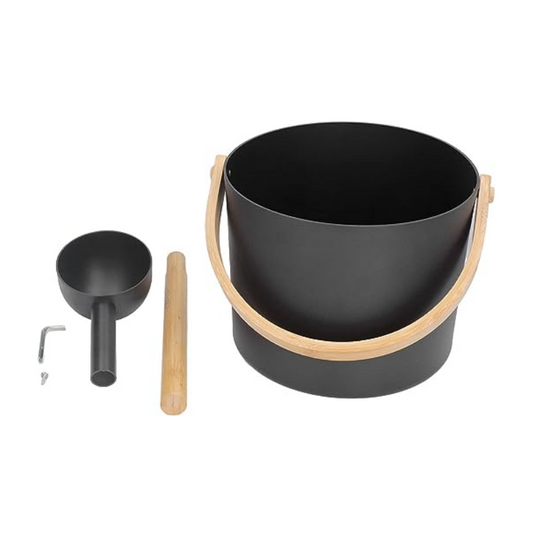 SAUNA EVOLUTION®  Large capacity Aluminum sauna bucket set (with spoon)