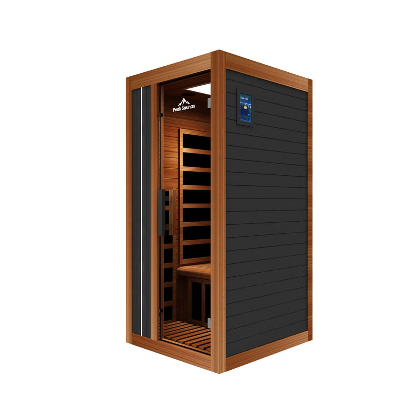 Load image into Gallery viewer, Peak Saunas Aspen Luxury 1-Person FAR Infrared Sauna with Smart WiFi App Control
