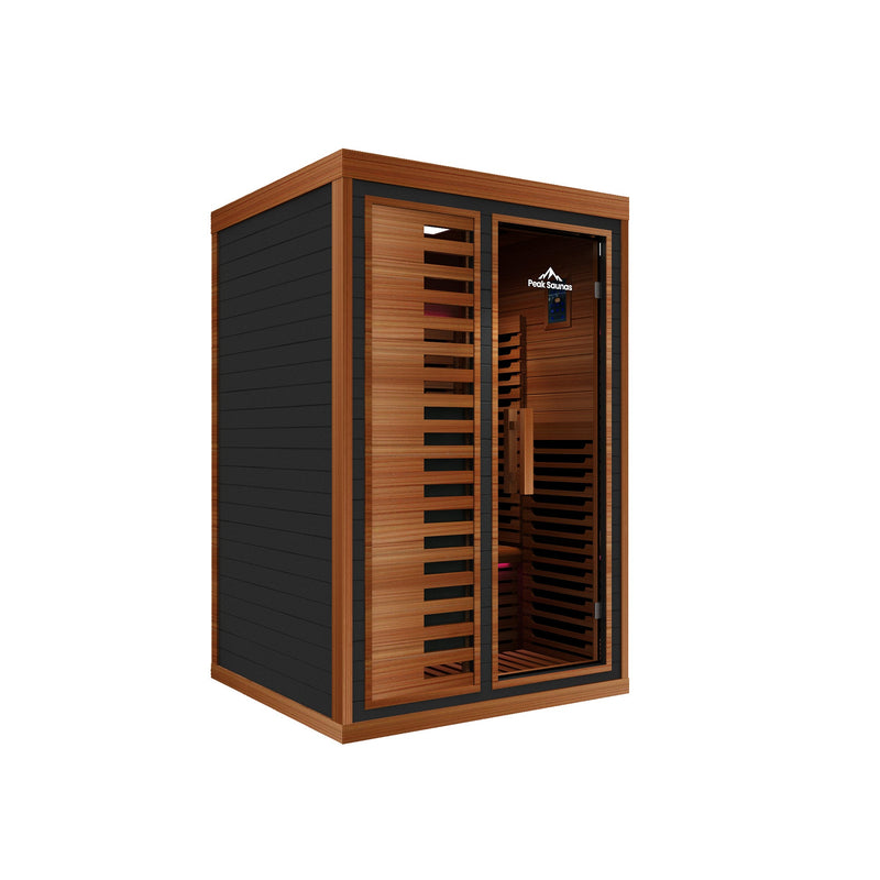 Load image into Gallery viewer, Peak Saunas Fuji 2-Person Full Spectrum Infrared Sauna with XL Medical-Grade Red Light Therapy &amp; Smart WiFi App Control
