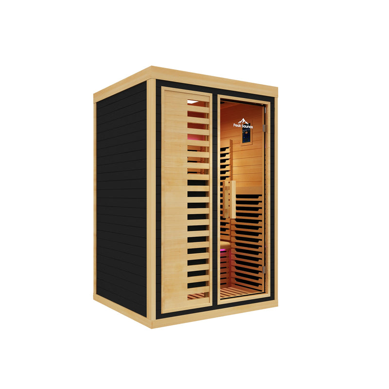 Load image into Gallery viewer, Peak Saunas Everest 2-Person Full Spectrum Infrared Sauna with XL Medical-Grade Red Light Therapy &amp; Smart WiFi App Control
