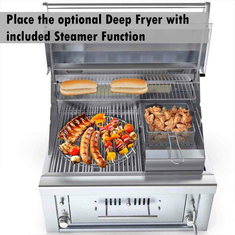 Load image into Gallery viewer, Sunstone 30” Gas Burners Hybrid Single Zone Charcoal/Wood Burning w/Infra-Red Burner Grill SUNCHSZ30
