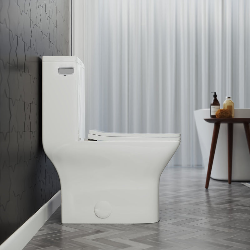 Load image into Gallery viewer, Swiss Madison Carre One Piece Square Toilet Side Flush - SM-1T258
