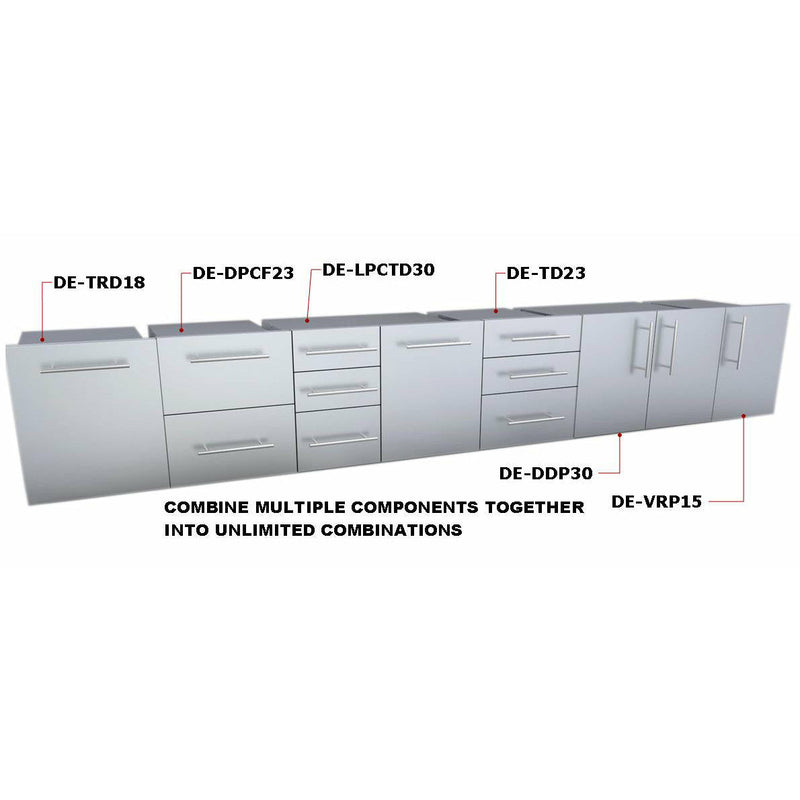 Load image into Gallery viewer, Sunstone Designer Series 30" W Multi-Configurable Double Door Dry Storage Pantry with Shelf &amp; Utility Access DE-DDP30
