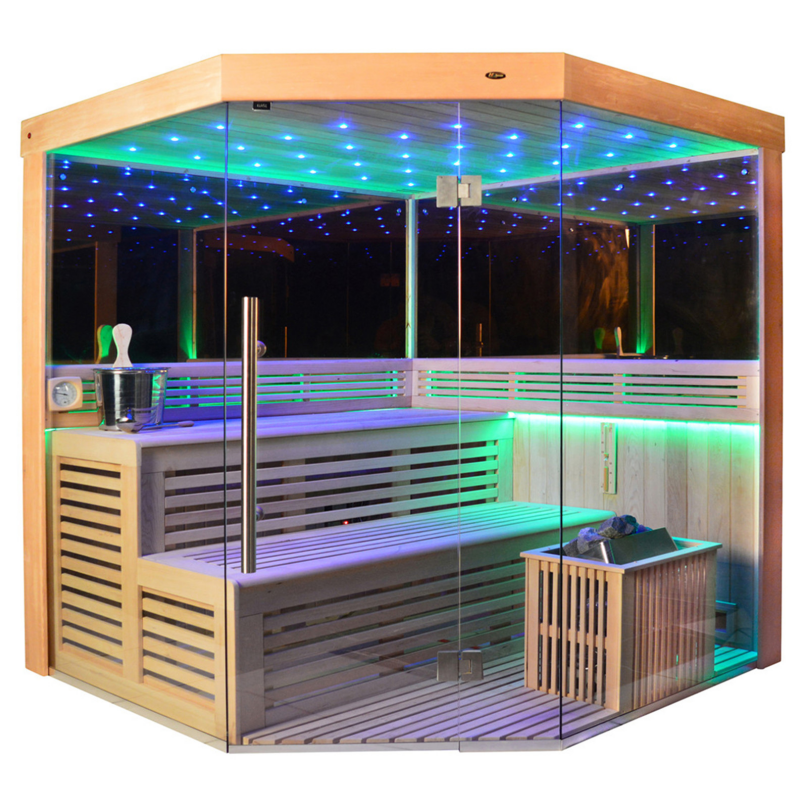 Load image into Gallery viewer, SAUNA EVOLUTION®  Indoor New Exclusive Mirror Steam Sauna Glass 13
