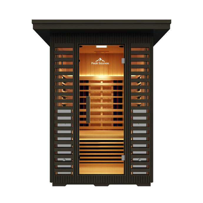 Peak Saunas Patagonia Luxury 2-Person Outdoor Full Spectrum Infrared Sauna with Smart WiFi App Control