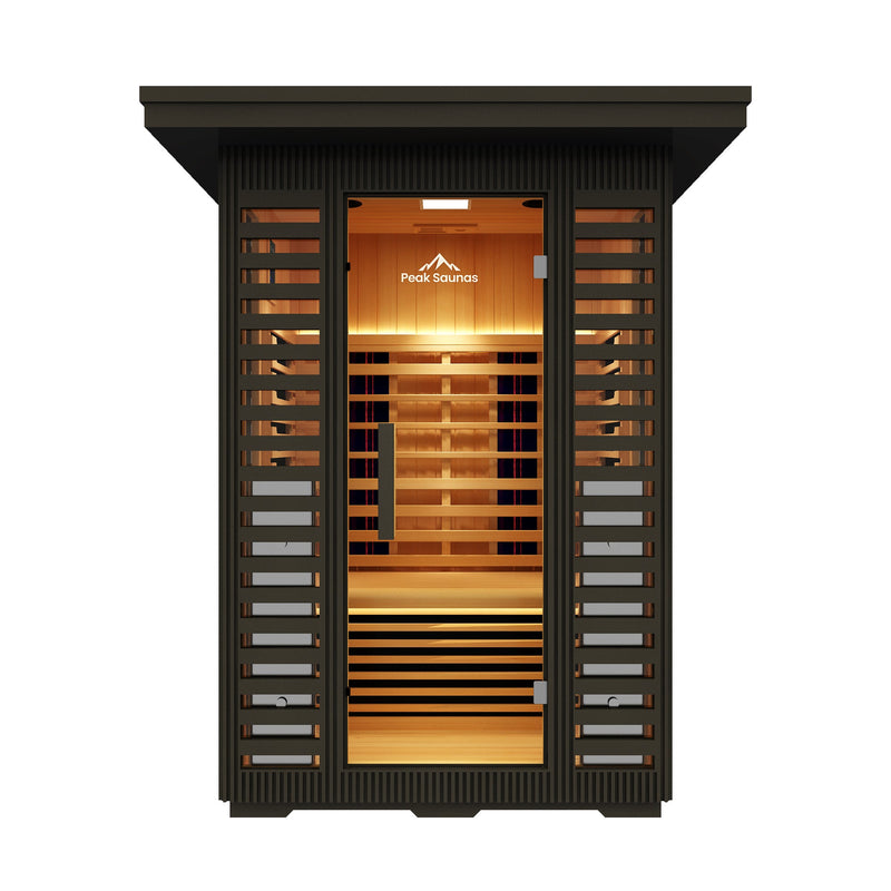 Load image into Gallery viewer, Peak Saunas Patagonia Luxury 2-Person Outdoor Full Spectrum Infrared Sauna with Smart WiFi App Control
