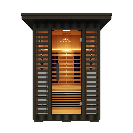 Peak Saunas Patagonia Luxury 2-Person Outdoor Full Spectrum Infrared Sauna with Smart WiFi App Control