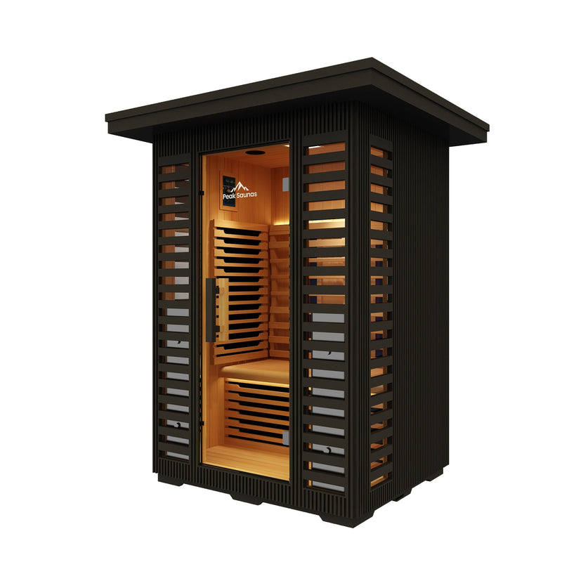 Load image into Gallery viewer, Peak Saunas Patagonia Luxury 2-Person Outdoor Full Spectrum Infrared Sauna with Smart WiFi App Control
