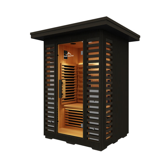 Peak Saunas Patagonia Luxury 2-Person Outdoor Full Spectrum Infrared Sauna with Smart WiFi App Control