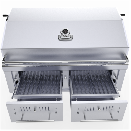 Sunstone 42" Gas Hybrid Dual Zone Charcoal/Wood Burning Grill EMCHDZ42
