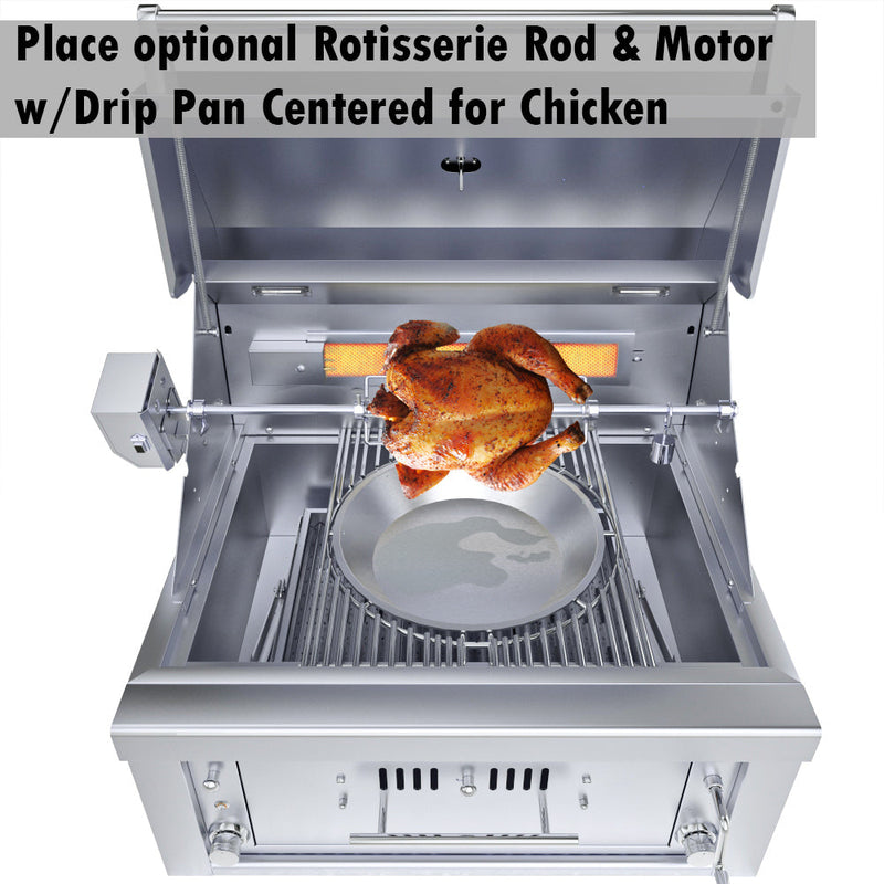 Load image into Gallery viewer, Sunstone 30” Gas Burners Hybrid Single Zone Charcoal/Wood Burning w/Infra-Red Burner Grill SUNCHSZ30
