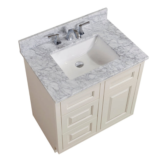 Altair 31" Natural Marble Vanity Top with White Sink 64031-CTP-CA