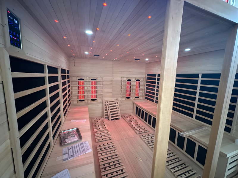Load image into Gallery viewer, SAUNA EVOLUTION®  Big Size Canadian Solid Wood Infrared and Steam Hybrid Dual system 06
