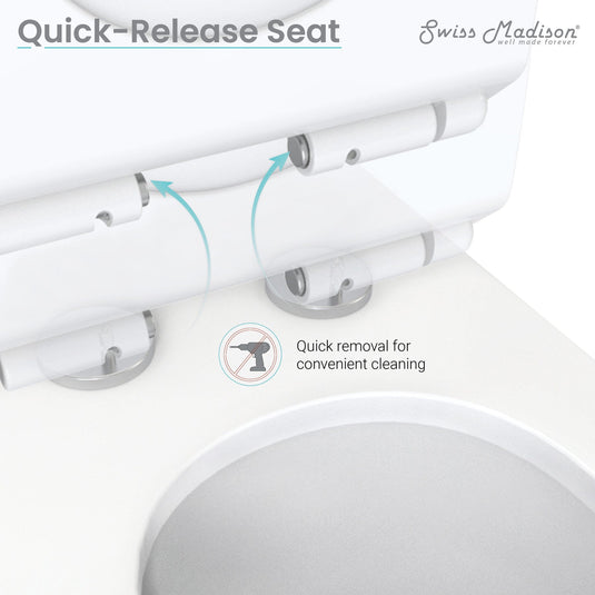 Swiss Madison Carre One Piece Square Toilet Side Flush - SM-1T258