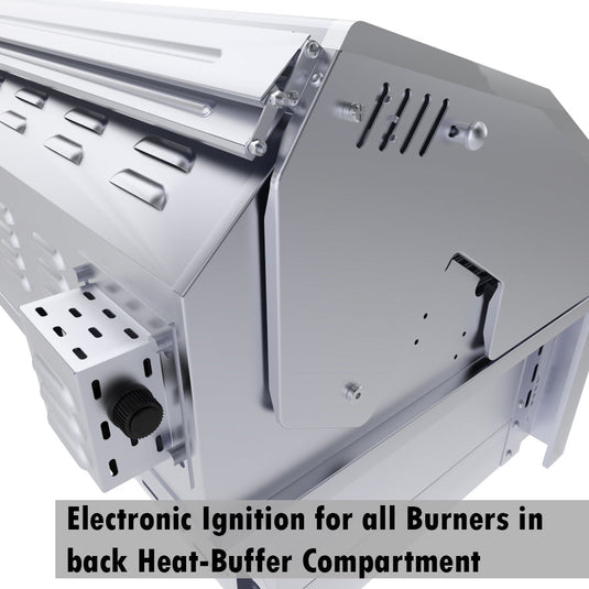 Sunstone 30” Gas Burners Hybrid Single Zone Charcoal/Wood Burning w/Infra-Red Burner Grill SUNCHSZ30