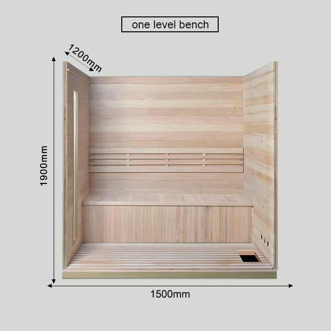 Load image into Gallery viewer, SAUNA EVOLUTION®  Finland Traditional Indoor Wooden Sauna Glass 07
