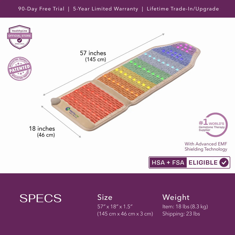 Load image into Gallery viewer, Rainbow Chakra Series | PEMF Far Infrared Heating Mats
