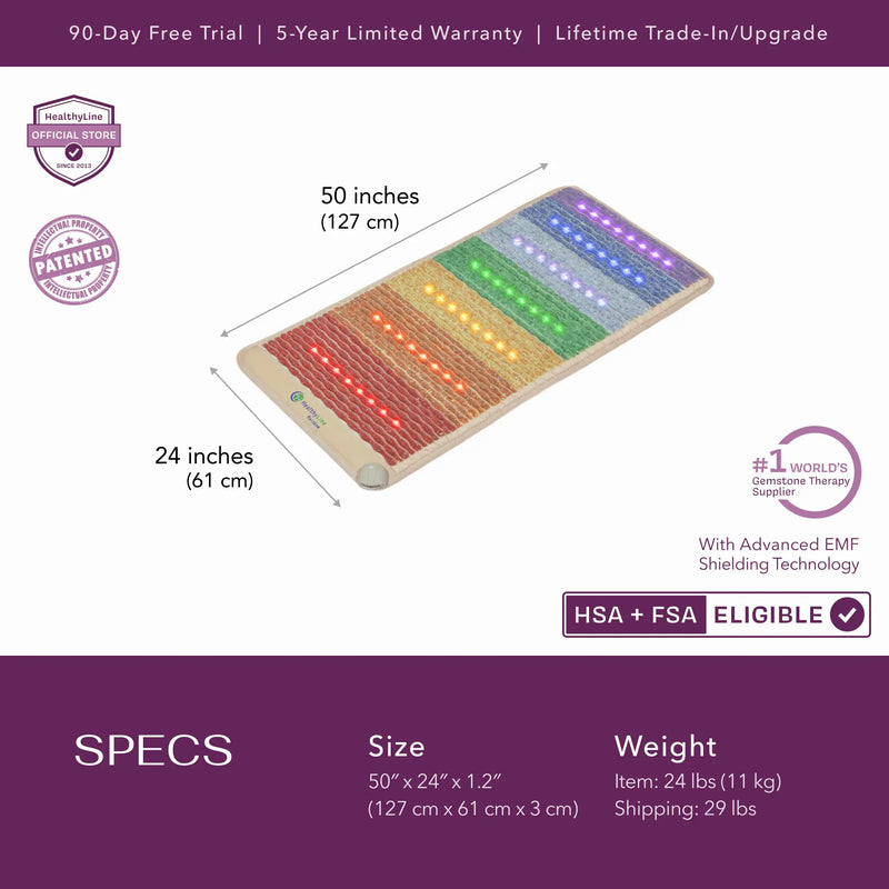 Load image into Gallery viewer, Rainbow Chakra Series | PEMF Far Infrared Heating Mats
