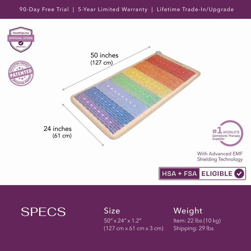 Load image into Gallery viewer, Rainbow Chakra Series | PEMF Far Infrared Heating Mats
