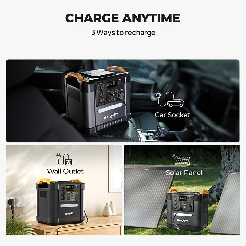 Load image into Gallery viewer, BougeRV FORT 1500 1456Wh LiFePO4 Portable Power Station ISE164
