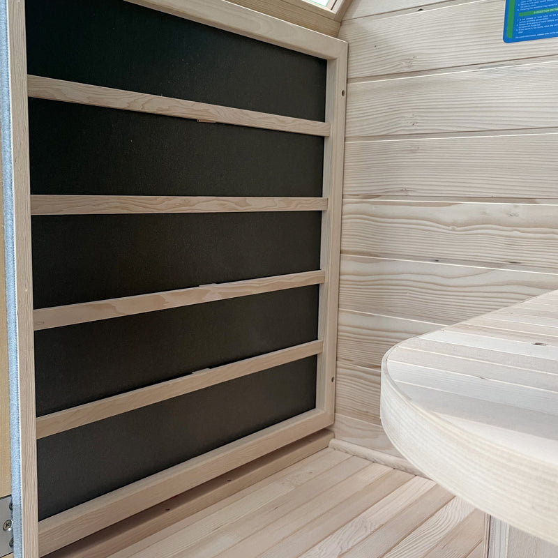 Load image into Gallery viewer, 1-Person Carbon Infrared Sauna - Canadian Hemlock Wooden Sauna - 760 Watts

