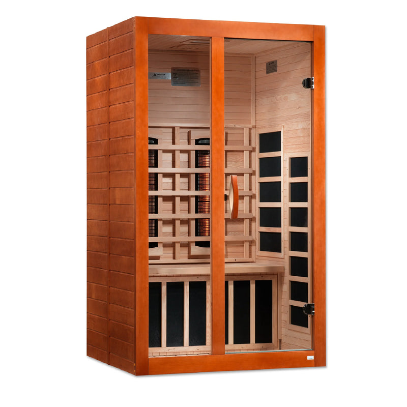 Load image into Gallery viewer, Dynamic Santiago 2 Person Indoor Full Spectrum Infrared Sauna – Hemlock, Bluetooth, Chromotherapy
