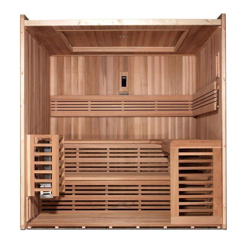 Load image into Gallery viewer, SAUNA EVOLUTION®  6 Person Indoor Double bench Steam Sauna Glass 18
