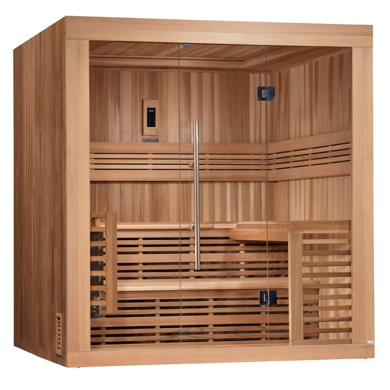 Load image into Gallery viewer, SAUNA EVOLUTION®  6 Person Indoor Double bench Steam Sauna Glass 18
