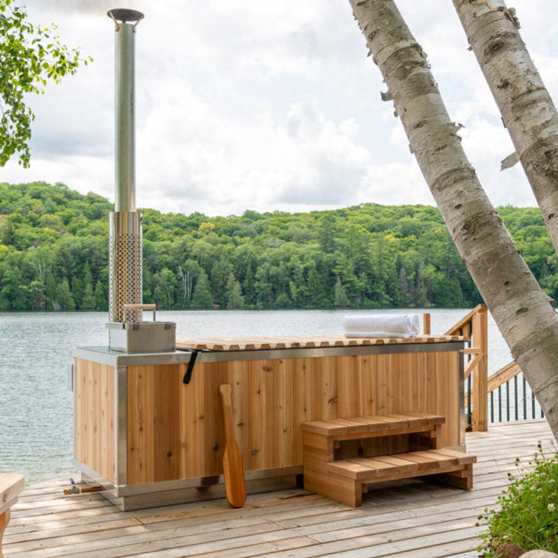 Load image into Gallery viewer, SAUNA EVOLUTION® Outdoor Red Cedar Wooden Hot Tub
