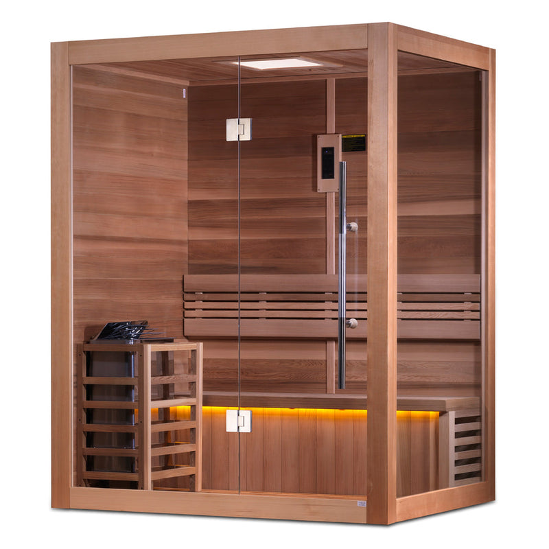Load image into Gallery viewer, SAUNA EVOLUTION®  Indoor Modern Solid Wood Steam Sauna Glass 15
