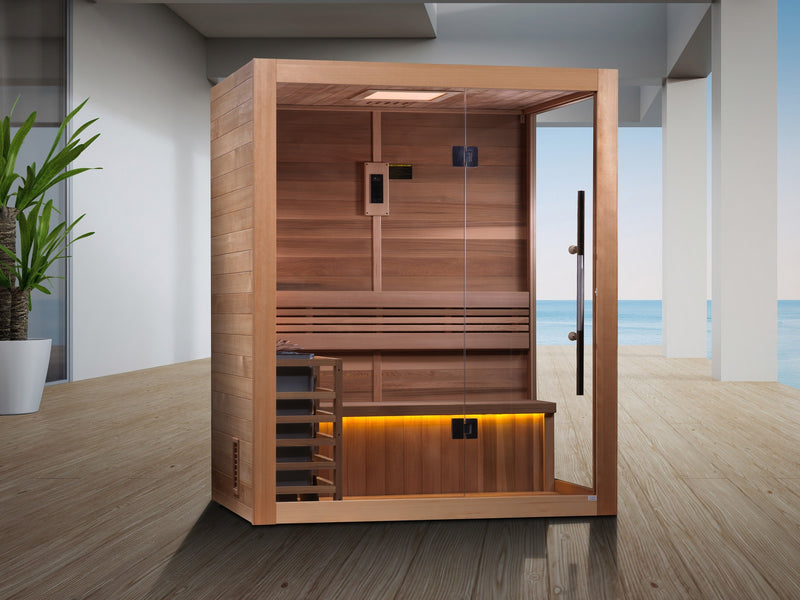 Load image into Gallery viewer, SAUNA EVOLUTION® 2-3 Person Traditional Steam Sauna Modern Relax 4
