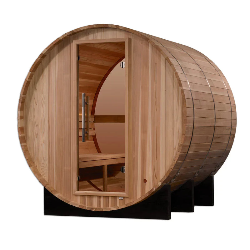 Load image into Gallery viewer, Golden Designs Zurich – 4 person Indoor Traditional Sauna – Hemlock, Touchscreen, Bluetooth, LED Lighting
