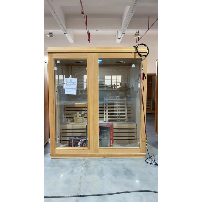 Load image into Gallery viewer, SAUNA EVOLUTION®  Finland Traditional Indoor Wooden Sauna Glass 07
