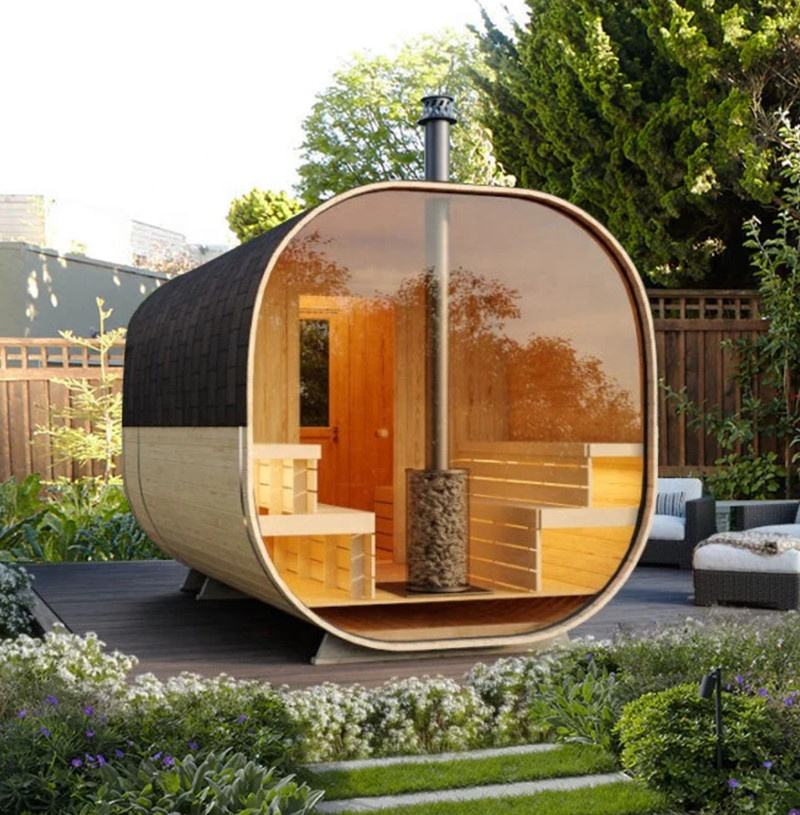 Load image into Gallery viewer, SAUNA EVOLUTION® Barrel Sauna Serenity Nature Air 6
