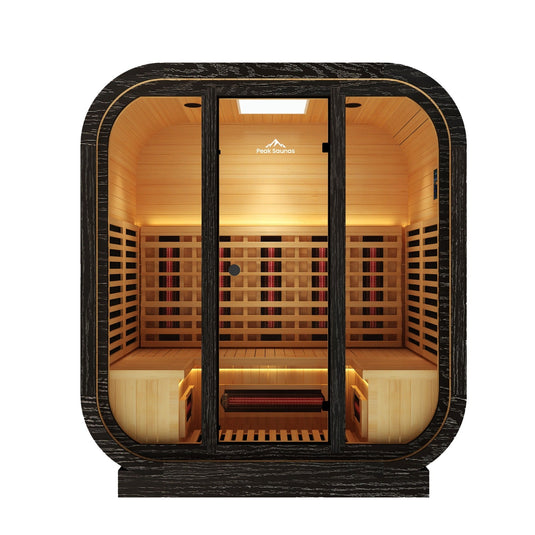 Peak Saunas El Capitan Luxury 4-Person Outdoor Full Spectrum Infrared Sauna with Smart WiFi App Control