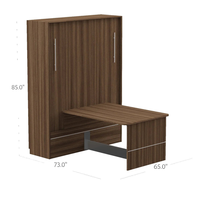 Load image into Gallery viewer, Queen Size Murphy Bed with Desk | Inovabed
