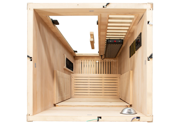 Load image into Gallery viewer, Peak Saunas Shasta 1-Person Full Spectrum Infrared Sauna with XL Medical-Grade Red Light Therapy &amp; Smart WiFi App Control
