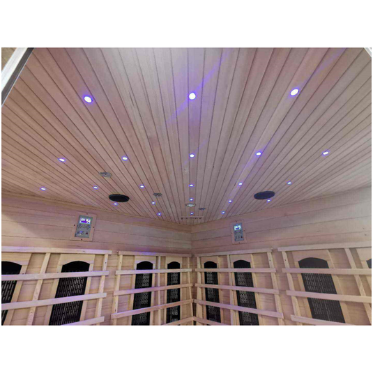 SAUNA EVOLUTION® 5-6 People Traditional Steam And Far Infrared Sauna Room Luxury 4