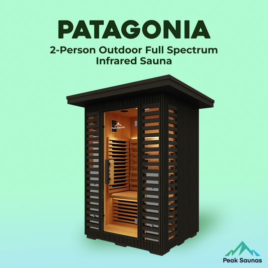 Peak Saunas Patagonia Luxury 2-Person Outdoor Full Spectrum Infrared Sauna with Smart WiFi App Control