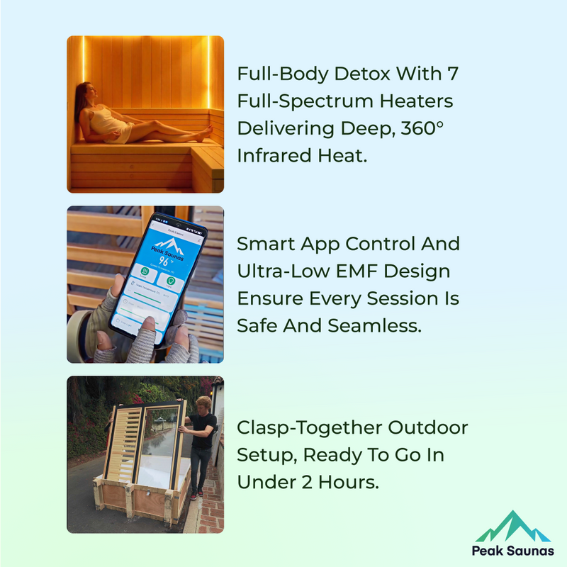 Load image into Gallery viewer, Peak Saunas Patagonia Luxury 2-Person Outdoor Full Spectrum Infrared Sauna with Smart WiFi App Control
