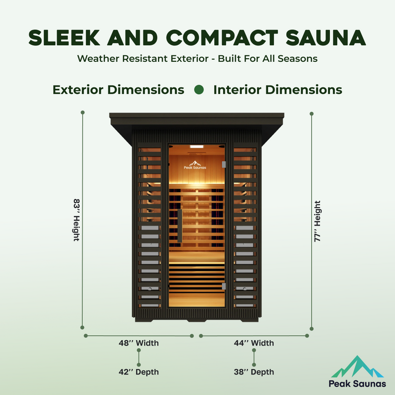 Load image into Gallery viewer, Peak Saunas Patagonia Luxury 2-Person Outdoor Full Spectrum Infrared Sauna with Smart WiFi App Control
