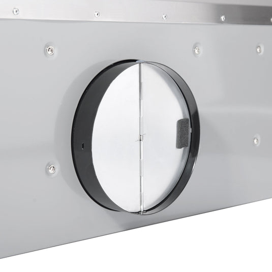 Cosmo 48"  Under Cabinet Range Hood with Push Button Controls, Permanent Filters, 3-Speed Fan and LED Lights in Stainless Steel COS-QB48