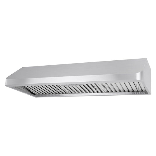 Cosmo 48"  Under Cabinet Range Hood with Push Button Controls, Permanent Filters, 3-Speed Fan and LED Lights in Stainless Steel COS-QB48